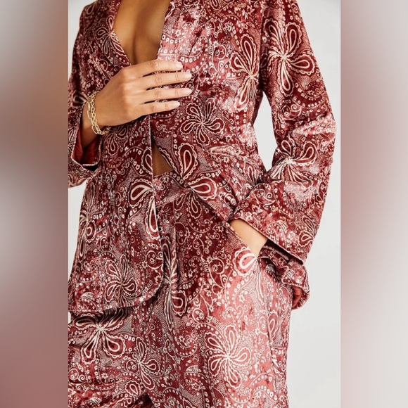 NWT - Free People Velvet Blazer + Pants Suit Set. Size XS - Picture 4 of 16